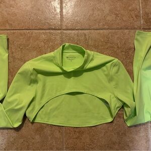 Athleta Bright Green Long Sleeve Shrug Cover